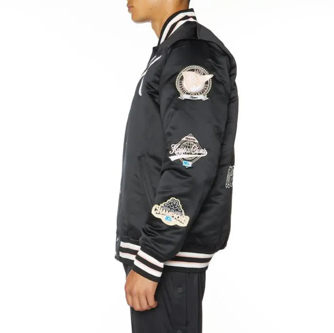 Logo Jasper Bomber Jacket 8211 Jet Black Jet Black Men Kappa Jackets