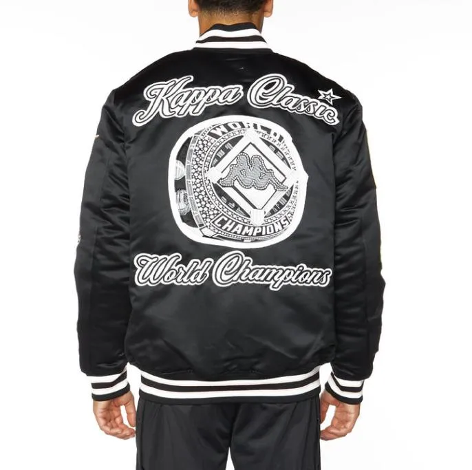Logo Jasper Bomber Jacket 8211 Jet Black Jet Black Men Kappa Jackets