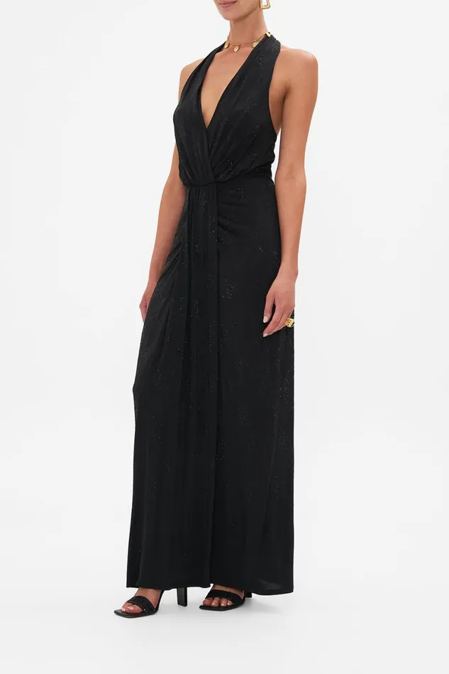 LONG JERSEY HALTER DRESS AMSTERGLAM Amsterglam Womens Camilla Dresses