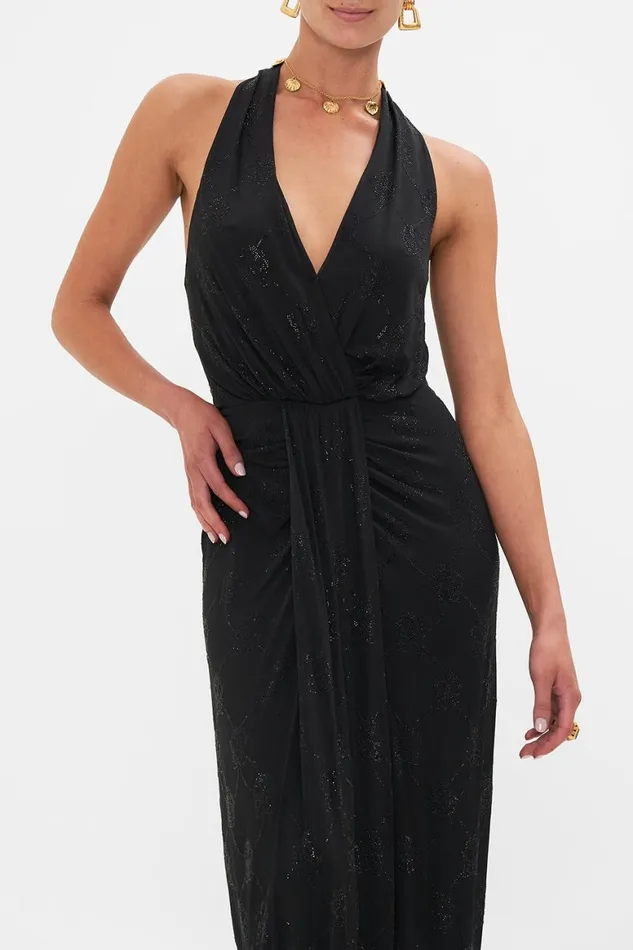 LONG JERSEY HALTER DRESS AMSTERGLAM Amsterglam Womens Camilla Dresses