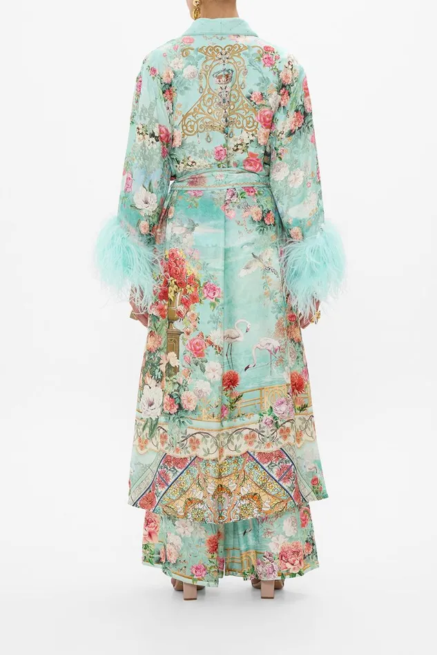 LONG ROBE WITH FLARED SLEEVE THE JEWELLERY MUSEUM The Jewellery Museum Womens Camilla Jackets LONG ROBE WITH FLARED SLEEVE THE JEWELLERY MUSEUM The Jewellery Museum Womens Camilla Jackets