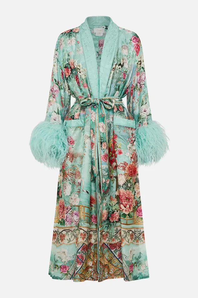 LONG ROBE WITH FLARED SLEEVE THE JEWELLERY MUSEUM The Jewellery Museum Womens Camilla Jackets