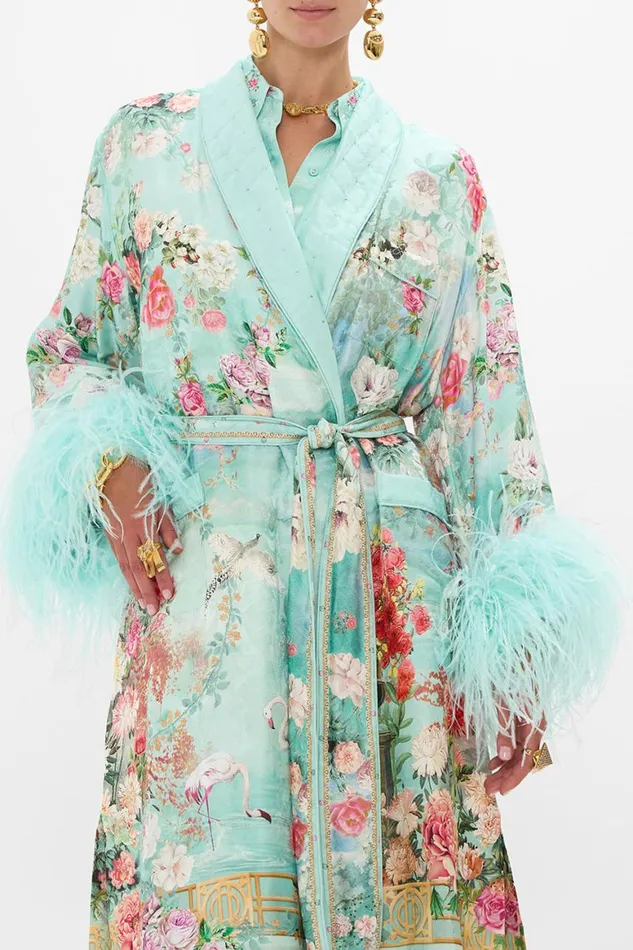 LONG ROBE WITH FLARED SLEEVE THE JEWELLERY MUSEUM The Jewellery Museum Womens Camilla Jackets