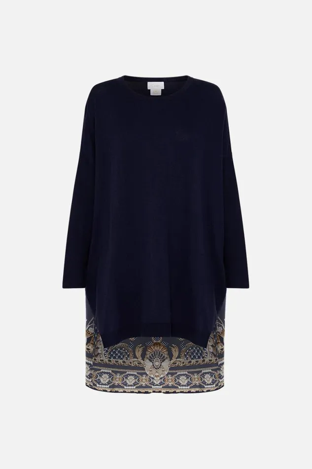 LONG SLEEVE JUMPER WITH PRINT BACK DANCE WITH THE DUKE Dance With The Duke Womens Camilla Knitwear