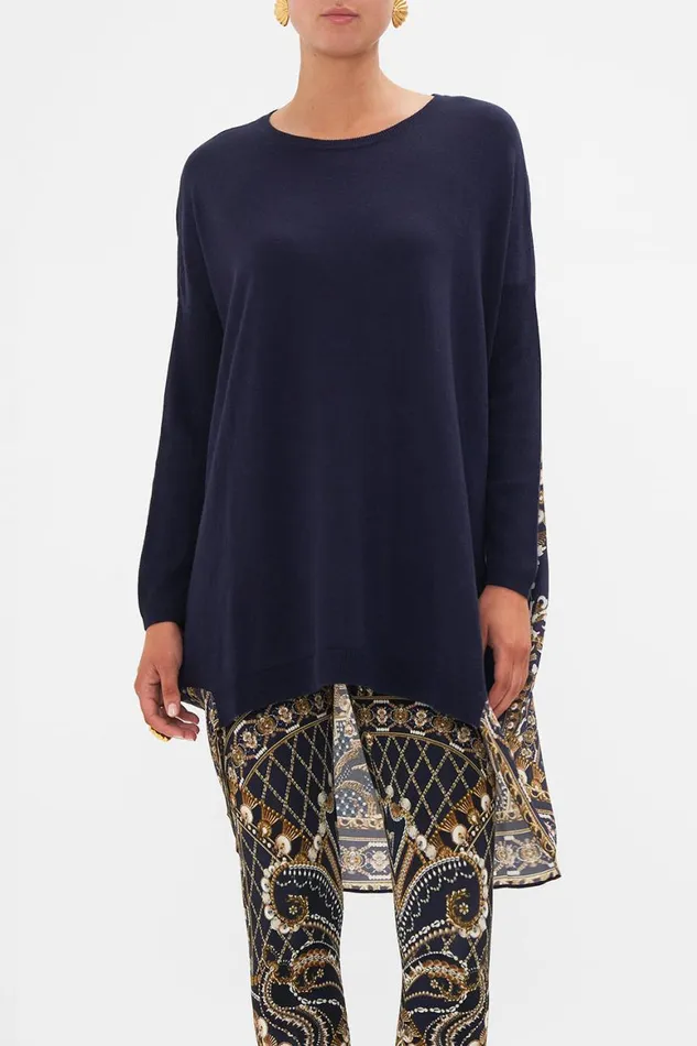 LONG SLEEVE JUMPER WITH PRINT BACK DANCE WITH THE DUKE Dance With The Duke Womens Camilla Knitwear