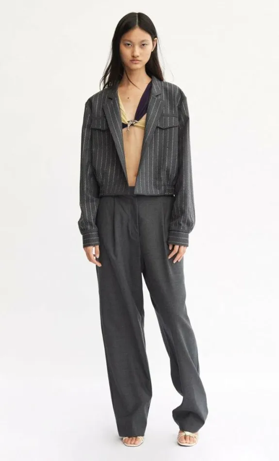 Long Sleeve Shop Bec Bridge Interstellar Bomber Charcoalsilver