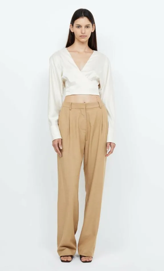 Long Sleeve Shop Bec Bridge Kaia Wrap Long Sleeve Blouse Ivory