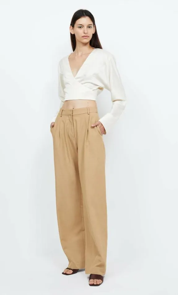 Long Sleeve Shop Bec Bridge Kaia Wrap Long Sleeve Blouse Ivory