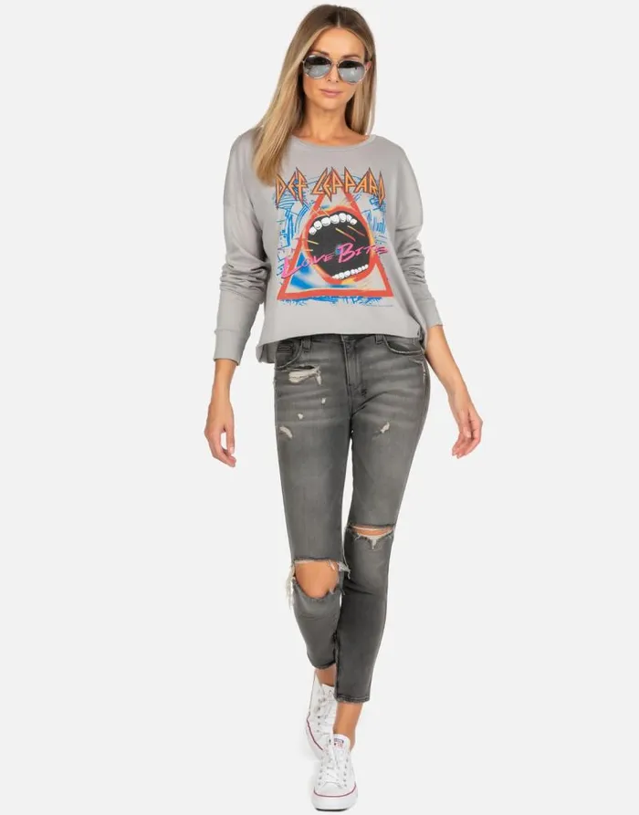 Lori Love Bites Heather Grey Women Lauren Moshi Long Sleeve