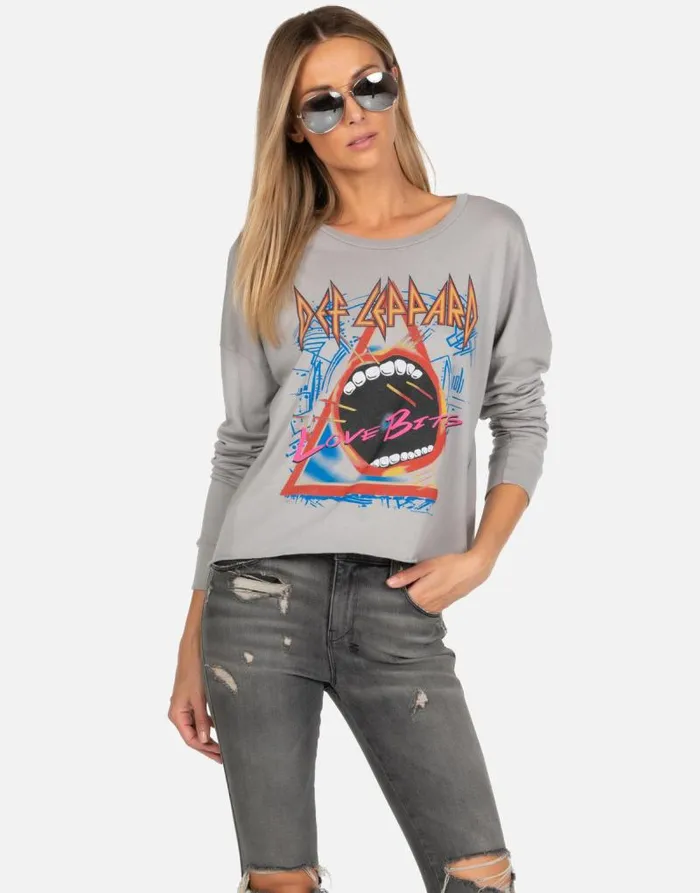 Lori Love Bites Heather Grey Women Lauren Moshi Long Sleeve