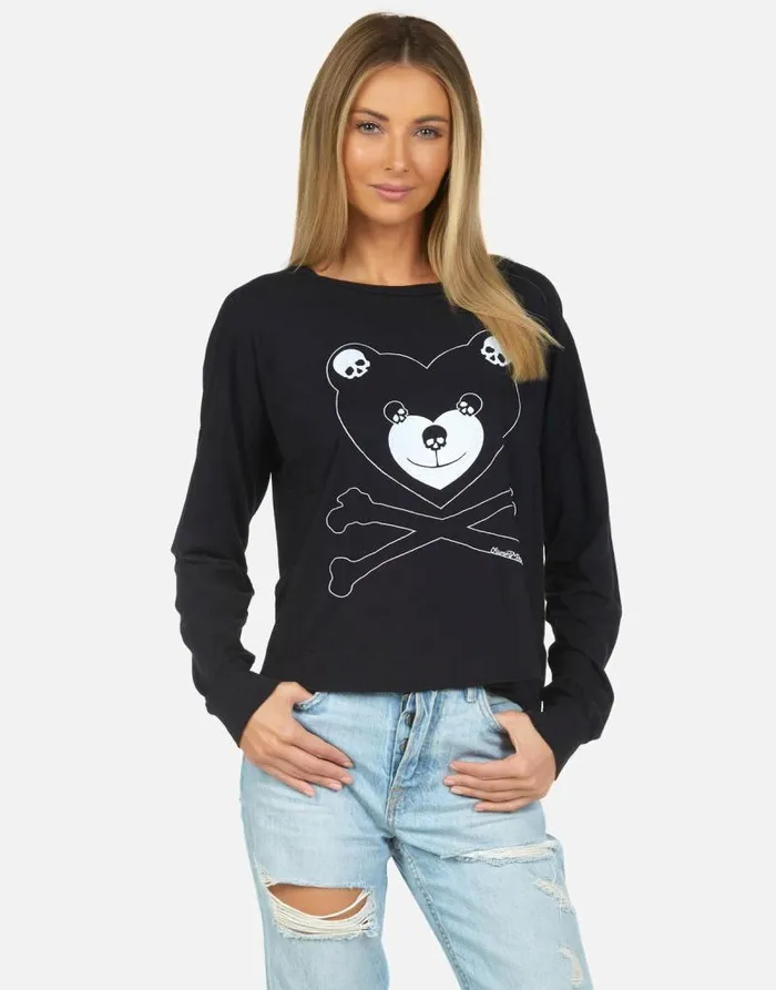 Lori Skull Love Bear Black Women Lauren Moshi Long Sleeve