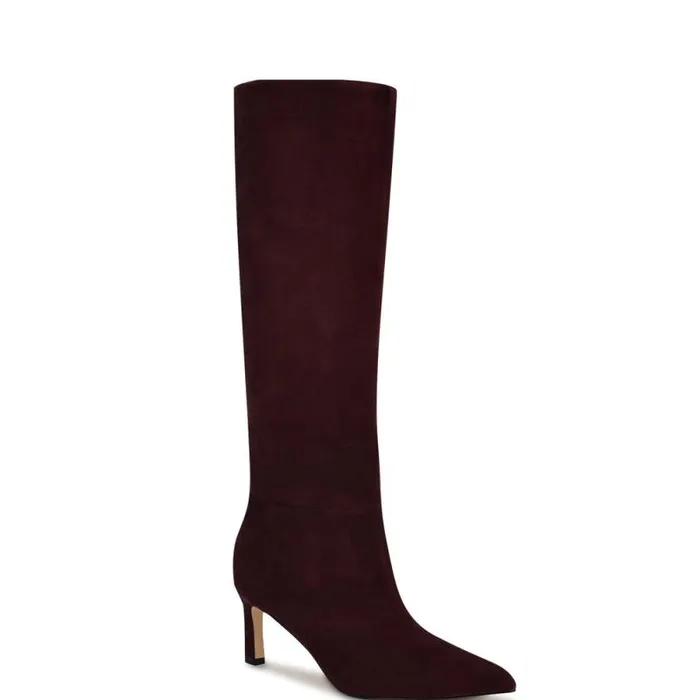 Lorthey Dress Boots Red Suede Women Nine West Boots and Booties Lorthey Dress Boots Red Suede Women Nine West Boots and Booties