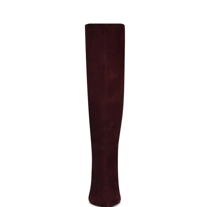 Lorthey Dress Boots Red Suede Women Nine West Boots and Booties Lorthey Dress Boots Red Suede Women Nine West Boots and Booties