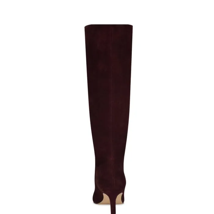 Lorthey Dress Boots Red Suede Women Nine West Boots and Booties Lorthey Dress Boots Red Suede Women Nine West Boots and Booties