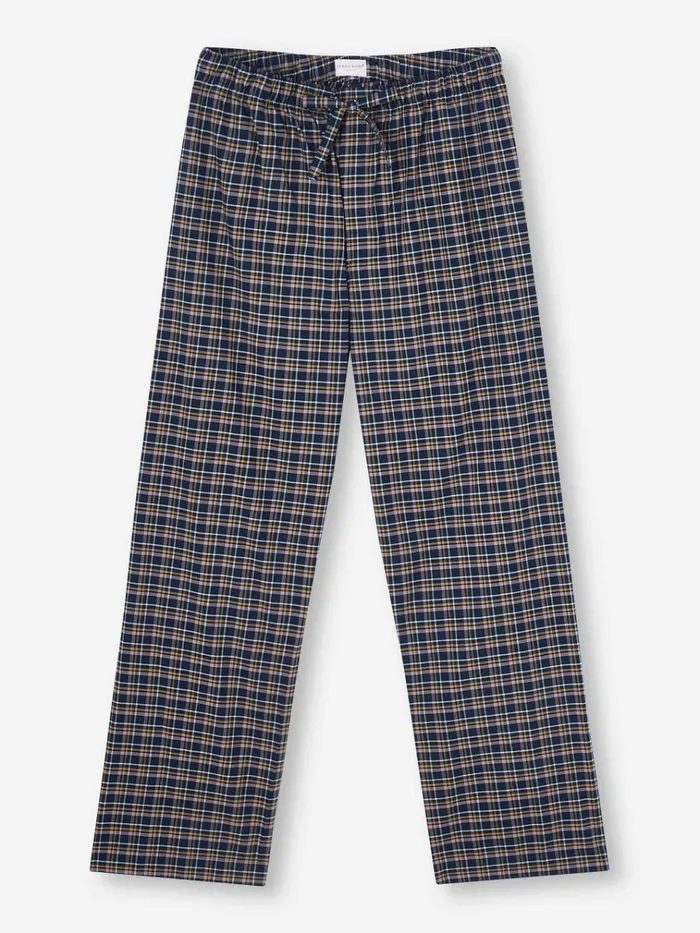 Lounge Pants Men Derek Rose Lounge Pants Barker 37 Cotton Navy