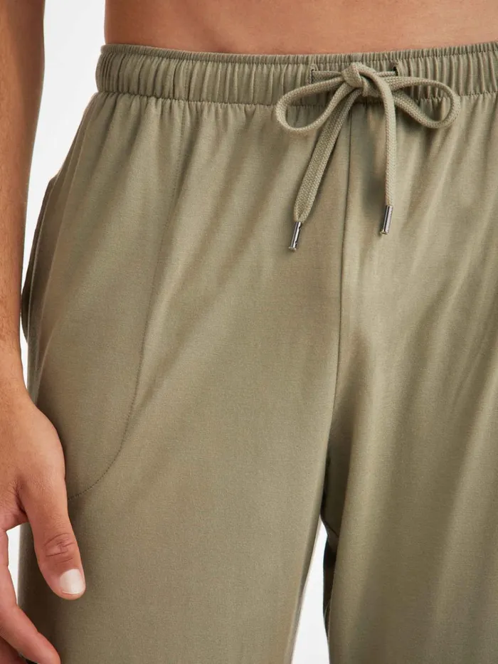 Lounge Pants Men Derek Rose Lounge Pants Basel Micro Modal Stretch Khaki