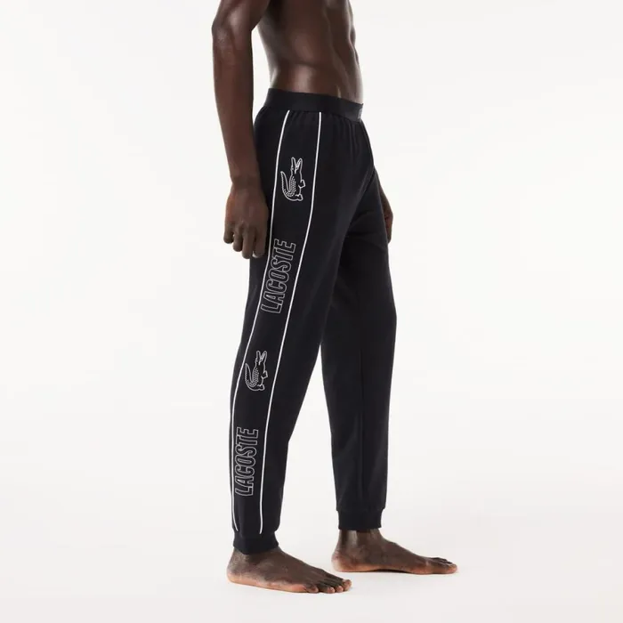 Loungewear and Pajamas Men Lacoste Men039s Logo Stripe Lounge Pants Navy Blue White El5