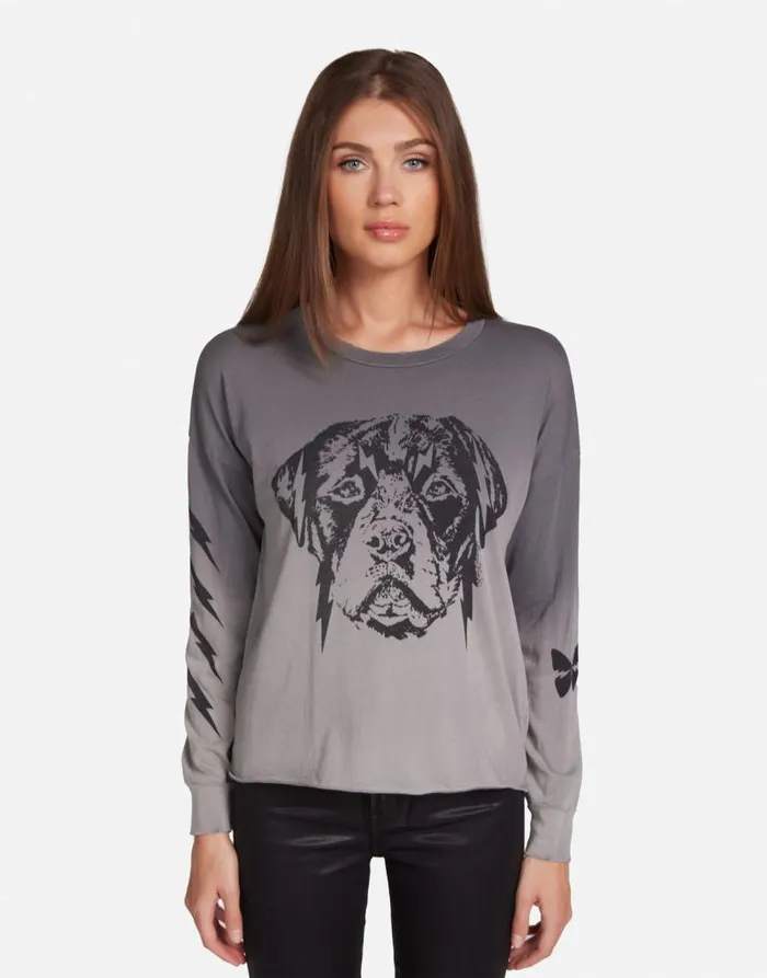 Luella Lightning Rottweiler Lt Onyx Ombre Women Lauren Moshi Long Sleeve