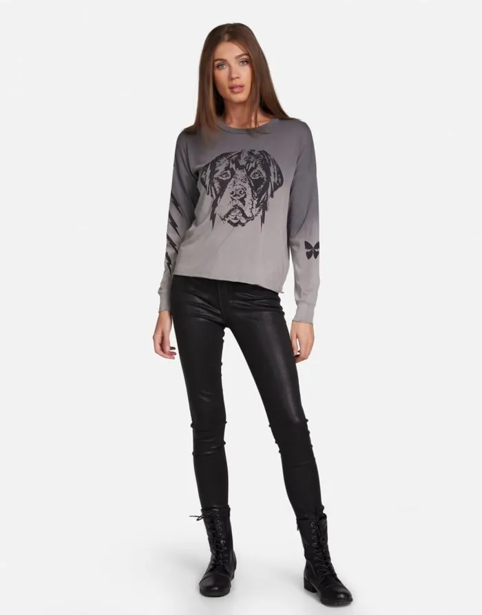 Luella Lightning Rottweiler Lt Onyx Ombre Women Lauren Moshi Long Sleeve