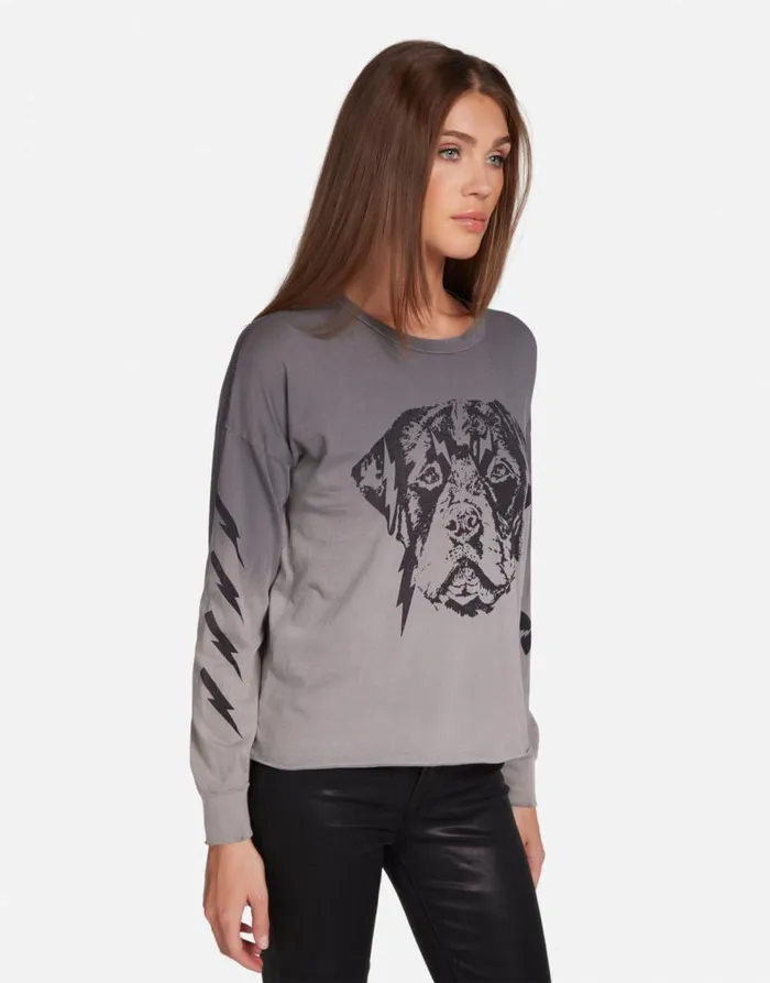 Luella Lightning Rottweiler Lt Onyx Ombre Women Lauren Moshi Long Sleeve