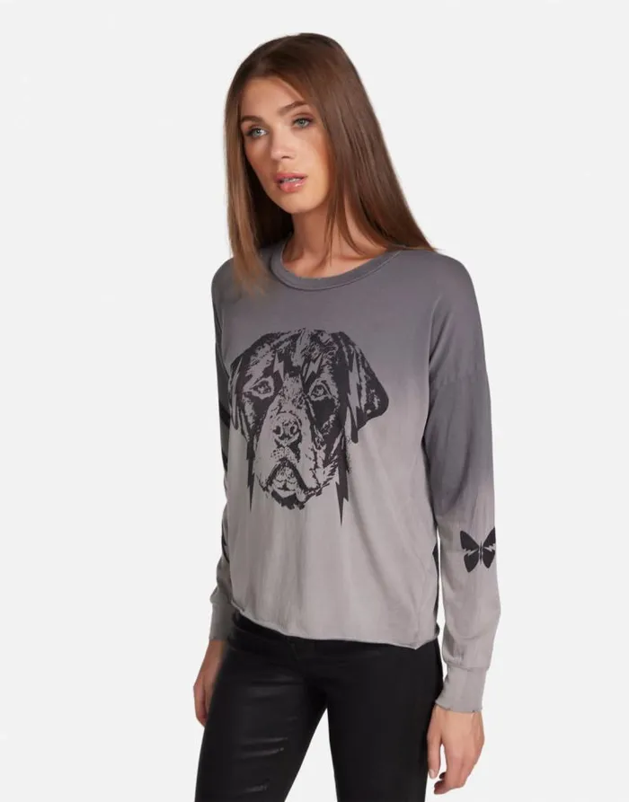 Luella Lightning Rottweiler Lt Onyx Ombre Women Lauren Moshi Long Sleeve