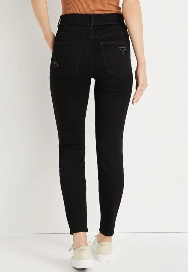 M Jeans By Maurices Cool Comfort Pull On Super High Rise Ripped Jegging Women Maurices Jeans