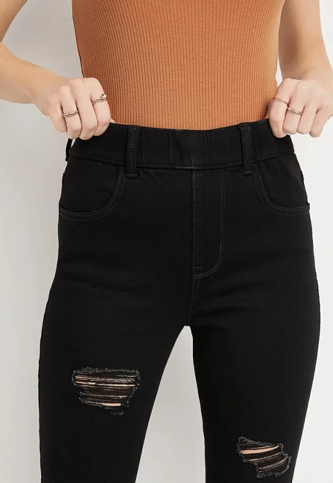 M Jeans By Maurices Cool Comfort Pull On Super High Rise Ripped Jegging Women Maurices Jeans