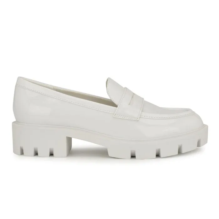 Maibel SlipOn Loafers White Patent Women Nine West Flats