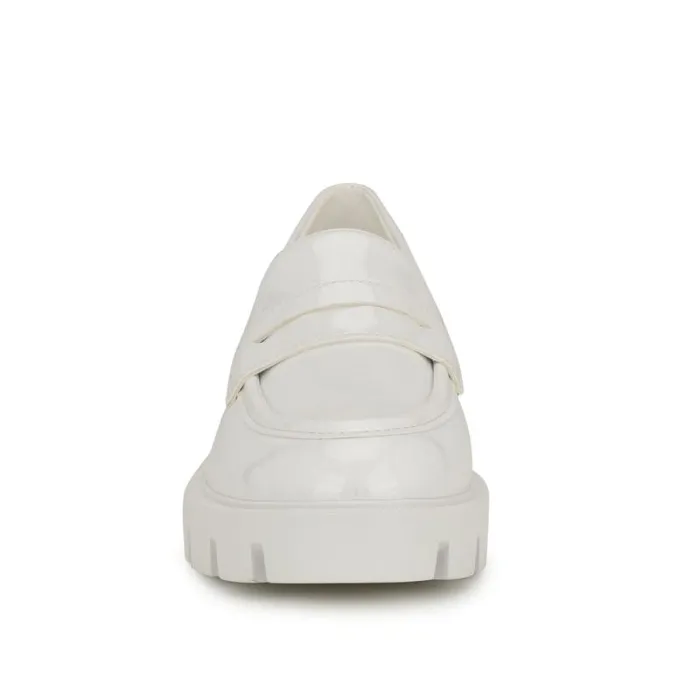 Maibel SlipOn Loafers White Patent Women Nine West Flats Maibel SlipOn Loafers White Patent Women Nine West Flats