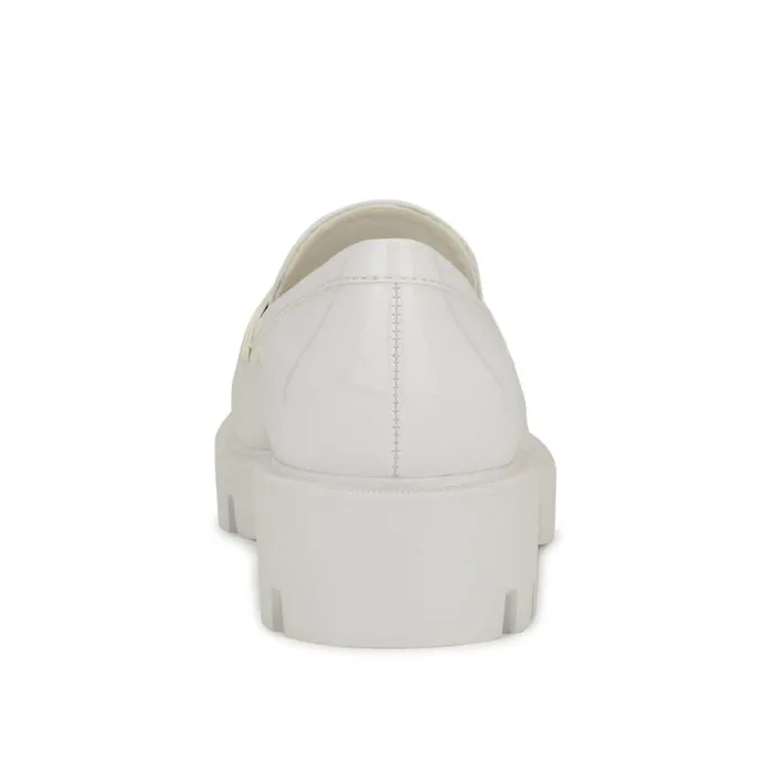 Maibel SlipOn Loafers White Patent Women Nine West Flats Maibel SlipOn Loafers White Patent Women Nine West Flats