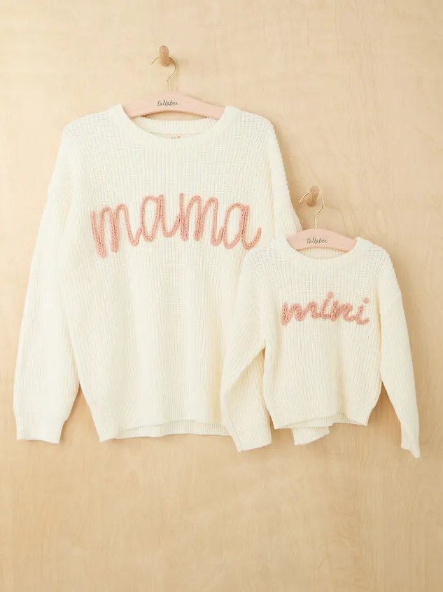 Mama Embroidered Sweater Ivorypink Women Altar039d State Mama