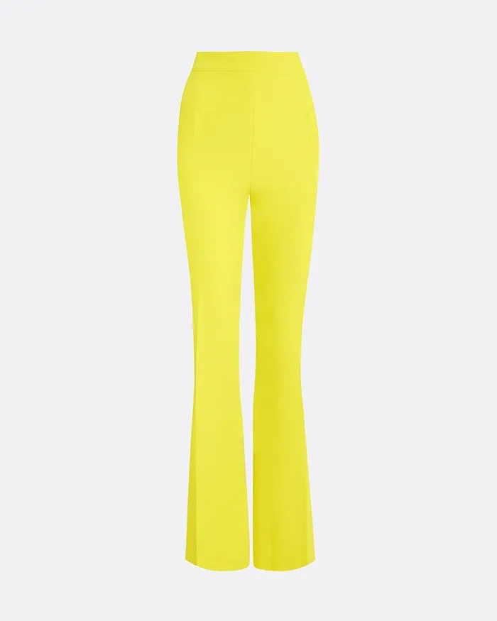 Mari Chartreuse Trousers Chartreuse Women Trousers Safiyaa
