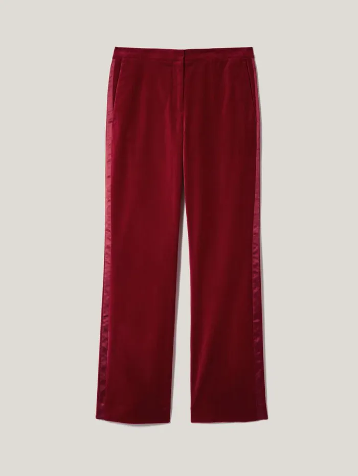 Mason Velvet Trouser Red Women Jigsaw Trousers