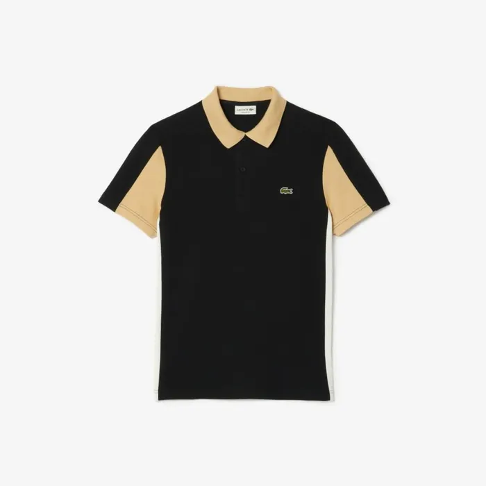 Matching Sets Men Lacoste Men039s Cotton Piqu Colorblock Polo Black Beige White Ikh