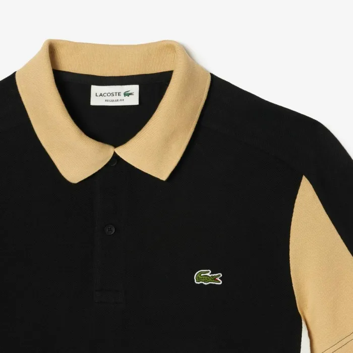 Matching Sets Men Lacoste Men039s Cotton Piqu Colorblock Polo Black Beige White Ikh