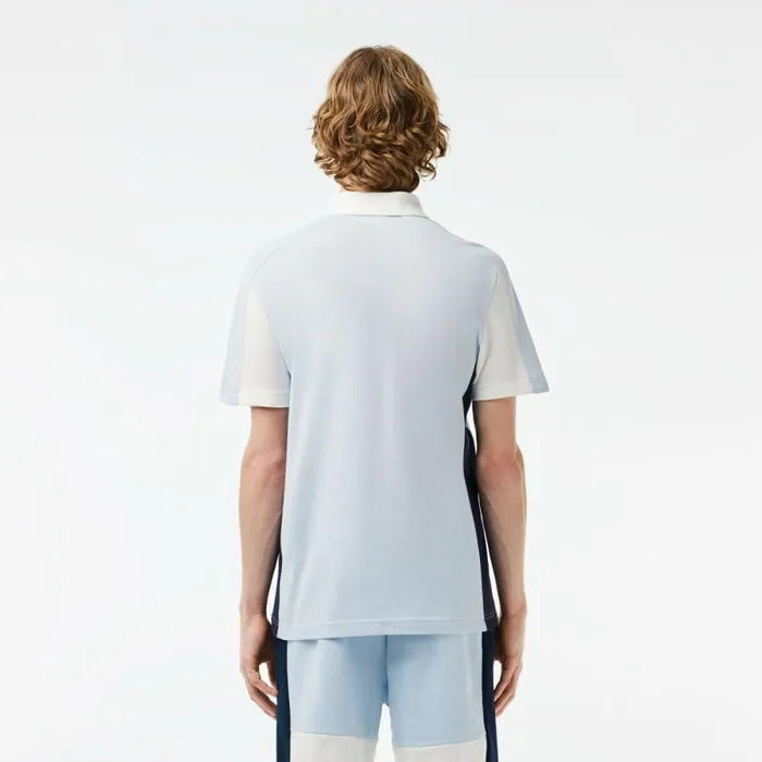 Matching Sets Men Lacoste Men039s Cotton Piqu Colorblock Polo Light Blue White Navy Blue Ihj