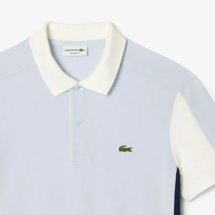 Matching Sets Men Lacoste Men039s Cotton Piqu Colorblock Polo Light Blue White Navy Blue Ihj