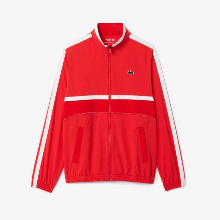 Matching Sets Men Lacoste Men039s Lacoste Sport X Novak Djokovic Sweatsuit Red Currant F8m