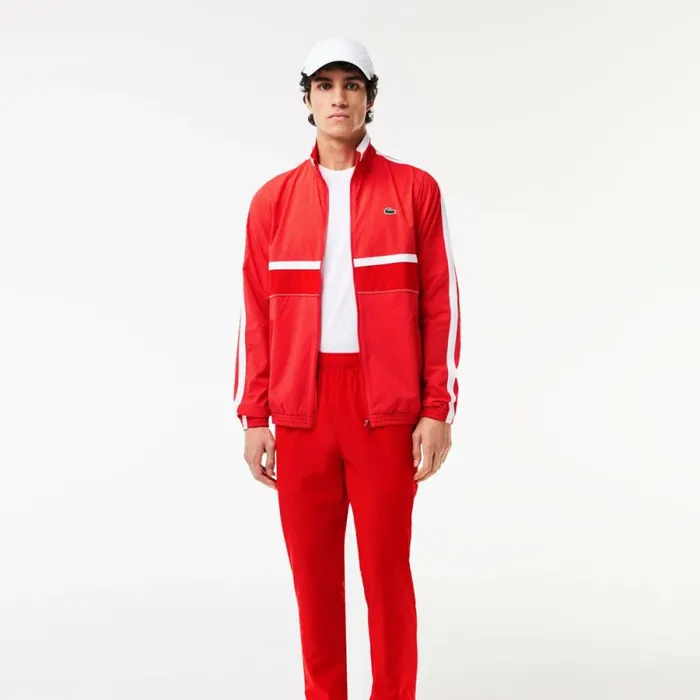 Matching Sets Men Lacoste Men039s Lacoste Sport X Novak Djokovic Sweatsuit Red Currant F8m
