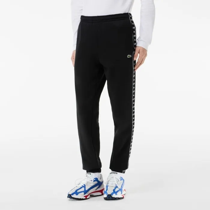 Matching Sets Men Lacoste Men039s Logo Stripe Sweatpants Black 031