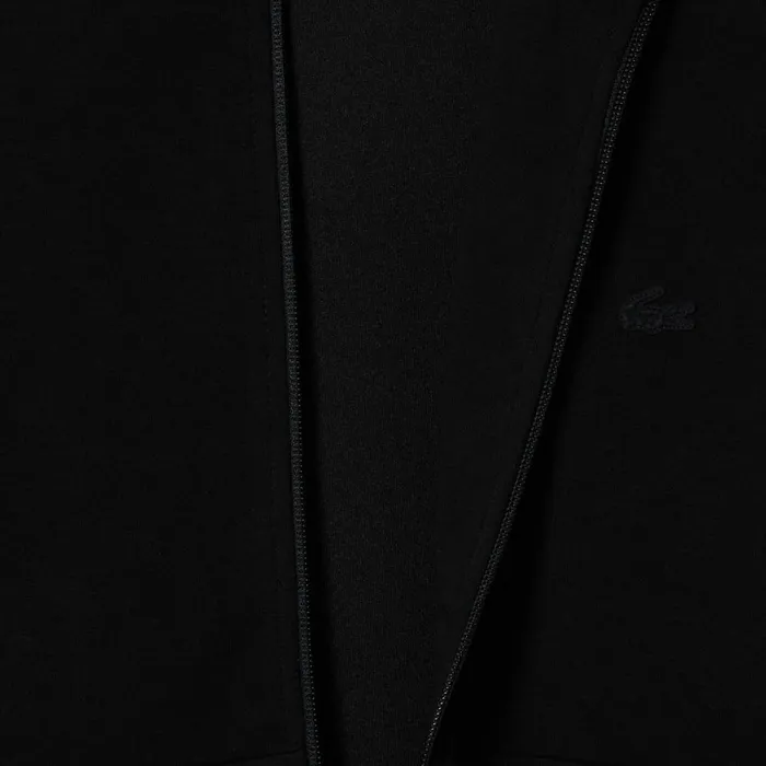 Matching Sets Men Lacoste Mens Cotton Blend ZipUp Sweatshirt Black 031
