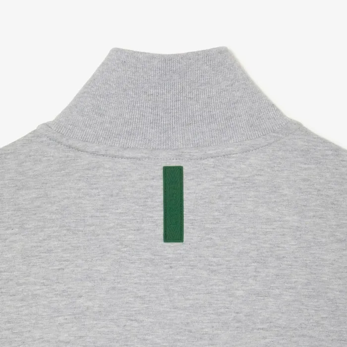Matching Sets Men Lacoste Mens Cotton Blend ZipUp Sweatshirt Grey Chine Cca