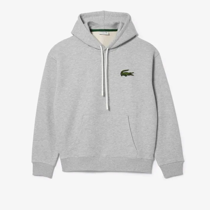 Matching Sets MenWomen Lacoste Unisex Loose Fit Hoodie Grey Chine Cca