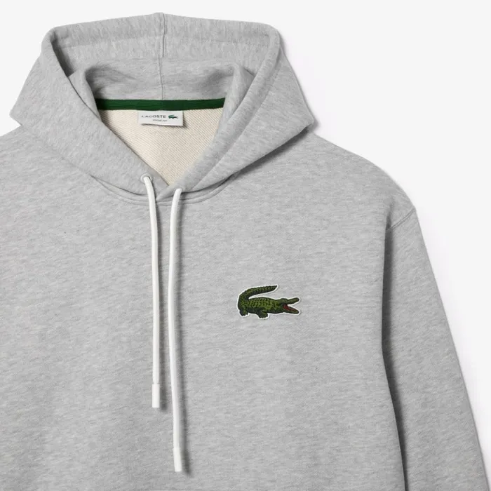 Matching Sets MenWomen Lacoste Unisex Loose Fit Hoodie Grey Chine Cca