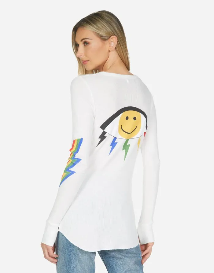 McKinley Color Punk Happy Eye Milk Women Lauren Moshi Long Sleeve