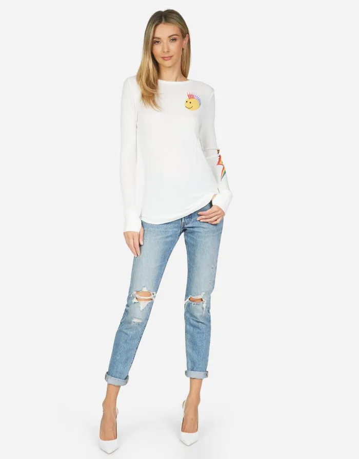 McKinley Color Punk Happy Eye Milk Women Lauren Moshi Long Sleeve