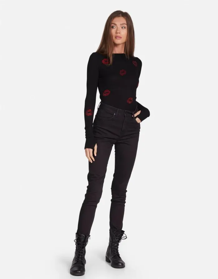 McKinley Crystal Kisses Black Women Lauren Moshi Long Sleeve