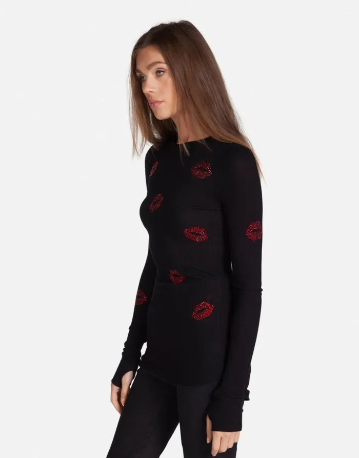 McKinley Crystal Kisses Black Women Lauren Moshi Long Sleeve
