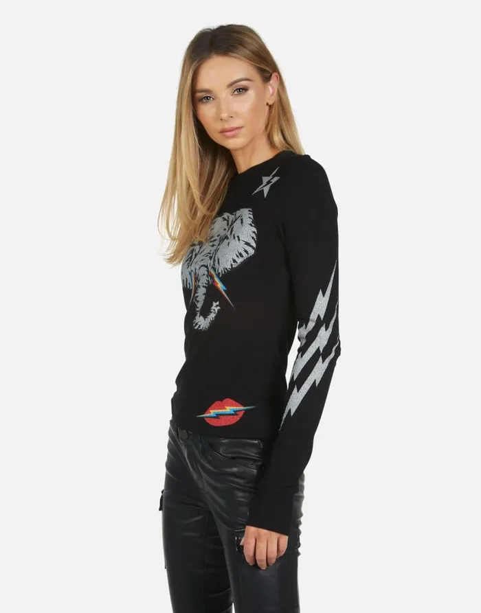 McKinley Elephant Elements Black Women Lauren Moshi Long Sleeve