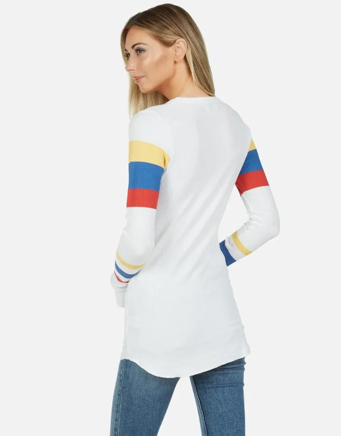 McKinley Happy Peace Love Milk Women Lauren Moshi Long Sleeve